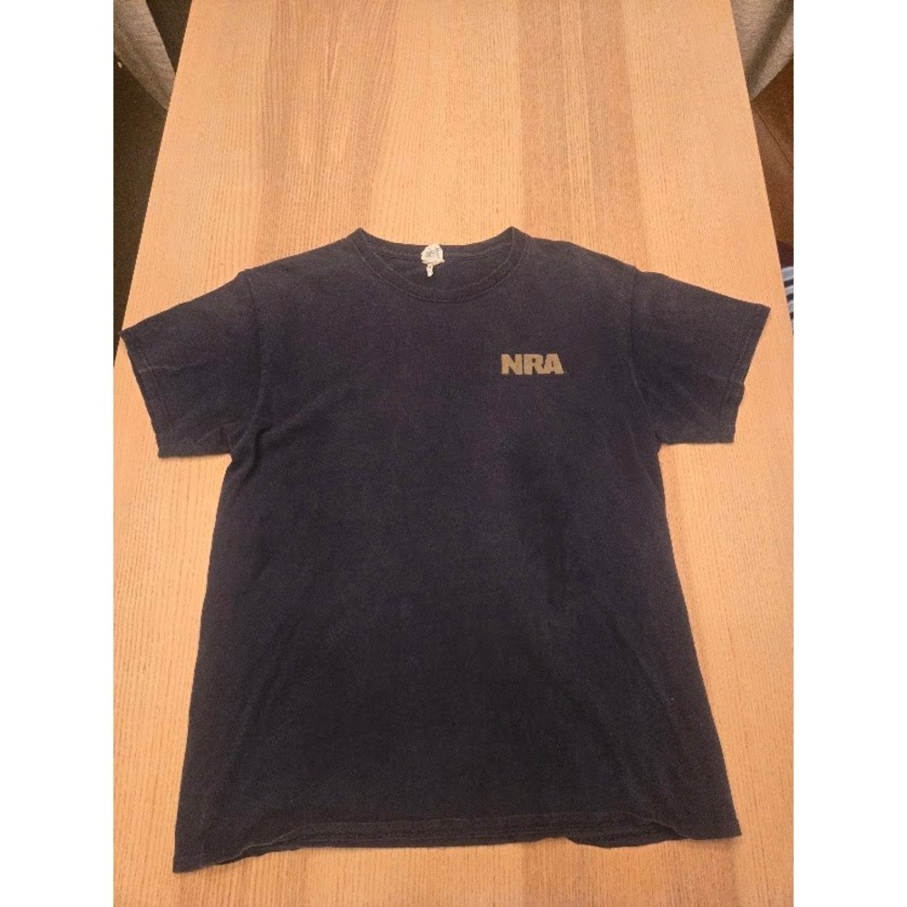 NRA National Rifle Association Graphic T-Shirt Navy Blue Eagle Mens Medium W0689